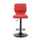 Armen Living Bardot Adjustable Height Red Faux Leather Swivel Bar Stool LCBABABLRED - alternate 3